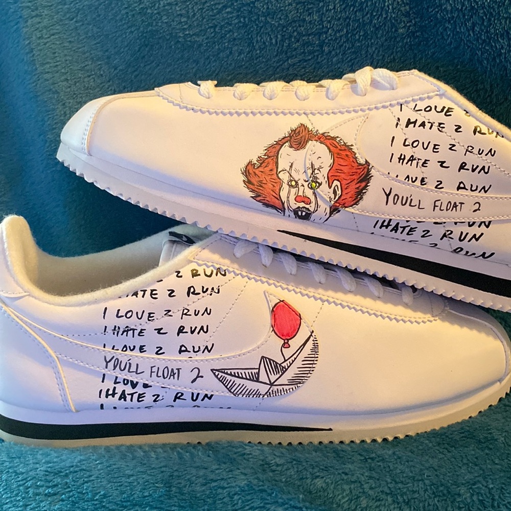 Nike classic cortez Nathan Ball size 13 originals with pennywise art